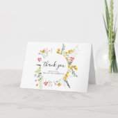 Boho blumenWedding Danke, Card Karte (Vorderseite)