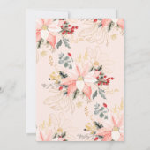 Boho Blumenweihnachtsgetränk essen und sich wohl f Einladung (Rückseite)