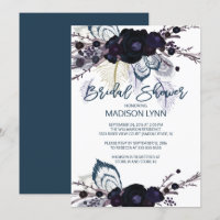 Boho Blumenzather Bridal Dusche Einladung