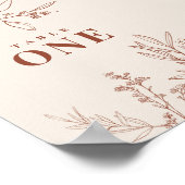 Boho-Blumige Tischnummern Poster (Ecke)