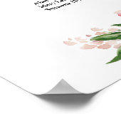 Boho blush alphabetische Hochzeitssattelkarte Poster (Ecke)