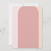 Boho Blush Beige Getrocknete Rose Baby Dusche Einl Einladung (Rückseite)