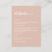 Boho Blush Beige Trendy Script Begleitkarte (Vorderseite)