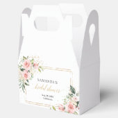 Boho Blush Bloral eucalyptus gold Brautparty Geschenkschachtel (Geöffnet)