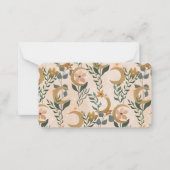 Boho Blush Bloral Moon Individuelle Name Geschenke Mitteilungskarte (Rückseite)