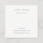 Boho Blush Blue Green Bloral Ernennung Erinnerung Quadratische Visitenkarte (Rückseite)