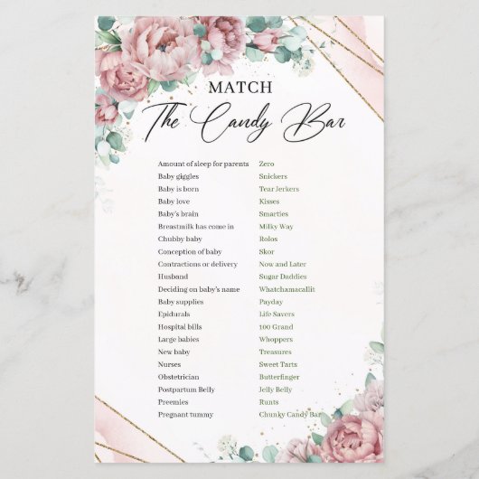 Boho blush Blues Eukalyptus Match The Candy Bar (Rückseite)