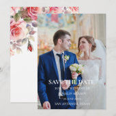 Boho-Blush-Blumen-Hochzeitseinladung Save The Date (Vorne/Hinten)