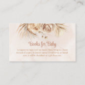 Boho Blush Blumenbücher für die Babyverpackungskar Begleitkarte (Vorderseite)