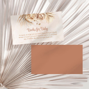 Boho Blush Blumenbücher für die Babyverpackungskar Begleitkarte