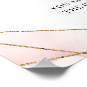 Boho Blush Blumengold Wählen Sie einen Platz auf b Poster (Ecke)