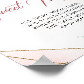 Boho Blush Blumengoldrahmen Raten Sie das süße Cha Poster (Ecke)