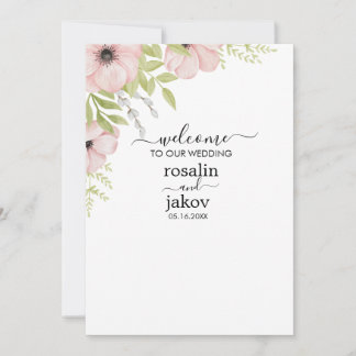 Boho-Blush-Blumenhochzeits-Einladung Einladung