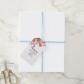 Boho-Blush-Blumenhochzeits-Einladung Geschenkanhänger (Mit Garn)