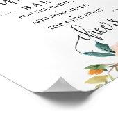 Boho blush borundo orange mimosa Bar Poster (Ecke)