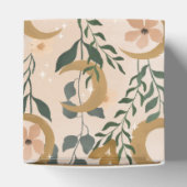 Boho Blush Botanical Moon Custom Baby Dusche Danke Geschenkschachtel (Oben)