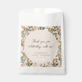 Boho Blush Botanical Moon Custom Baby Dusche Danke Geschenktütchen (Vorderseite)