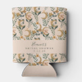 Boho Blush Botanical Moon Custom Brautparty Dosenkühler (Rückseite)