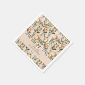 Boho Blush Botanical Moon Custom Brautparty Serviette (Ecke)