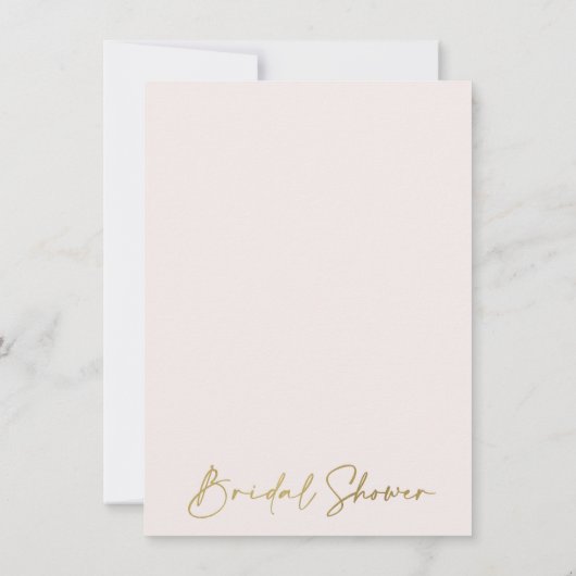 Boho Blush Brautparty Einladung (Rückseite)