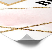 Boho blush Brautparty Foto Requisiten Poster (Ecke)