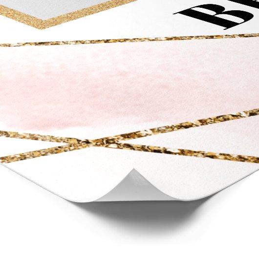 Boho blush Brautparty Foto Requisiten Poster (Ecke)