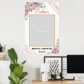 Boho blush Brautparty Foto Requisiten Poster (Heimbüro)