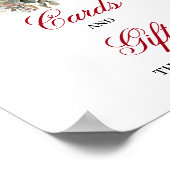 Boho Blush Burgund-Karten und Geschenke Schild (Ecke)