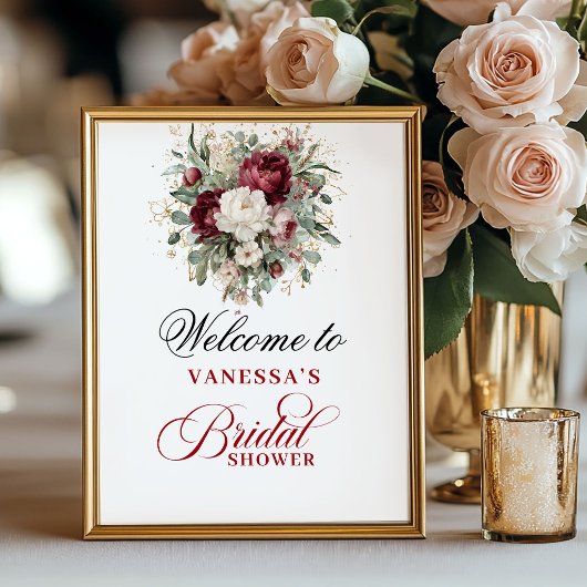 Boho-Blush-Burgunder-Junggesellinnen-Abschied-Empf Poster