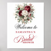 Boho-Blush-Burgunder-Junggesellinnen-Abschied-Empf Poster (Vorne)