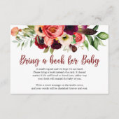 Boho Blush burgundy maroon mauve Blume Begleitkarte (Vorderseite)