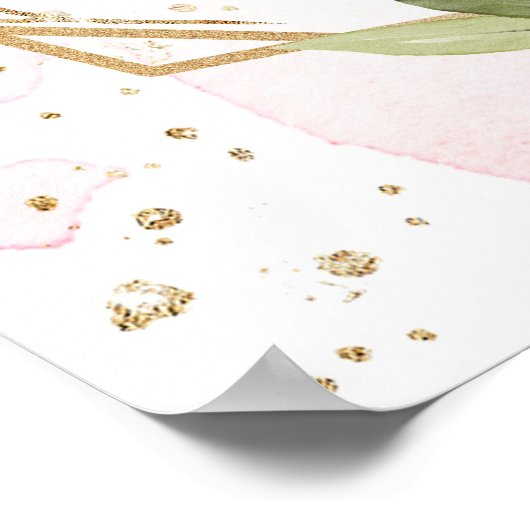 Boho blush burgundy Probe Begrüßungszeichen Poster (Ecke)