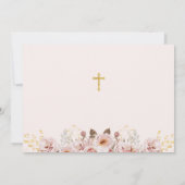 Boho Blush Butterfly Taufe Danke Karte (Rückseite)