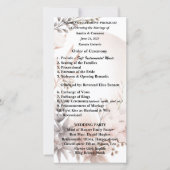 Boho Blush Dried Floral Wedding Program (Vorderseite)