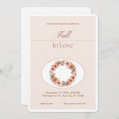 Boho Blush Fall Romance Floral Wedding Invitation Einladung (Vorne/Hinten)