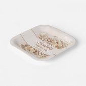 Boho Blush Floral Baby Dusche Pappteller (Gewinkelt)