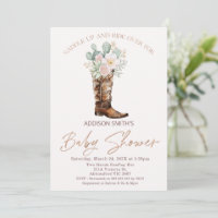 Boho Blush Floral Cacti Boot Baby Dusche