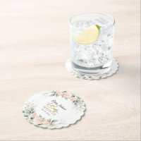 Boho Blush Floral Eucalyptus Frame Baby Dusche