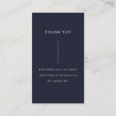 BOHO BLUSH FLORAL FEATHER ANTLER WEDD DANKE VISITENKARTE (Rückseite)