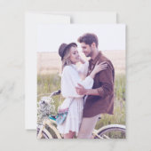 Boho Blush Floral mit Foto Save the Date (Rückseite)