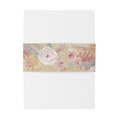 BOHO Blush Floral Pampas Hochzeit Grüne Kraft Einladungsbanderole (Rückseitenbeispiel)