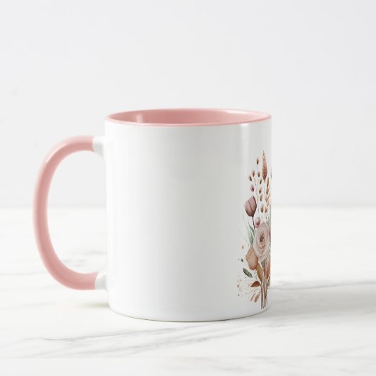Boho Blush Floral Tasse (Links)