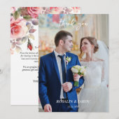 Boho Blush Florale Hochzeitseinladung Dankeskarte (Vorne/Hinten)
