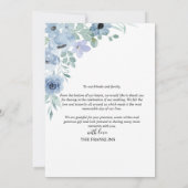 Boho Blush Florale Hochzeitseinladung Dankeskarte (Rückseite)