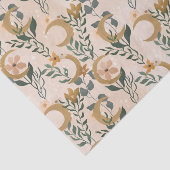 Boho Blush Green Botanic Moon Brautparty Seidenpapier (Ausschnitt)