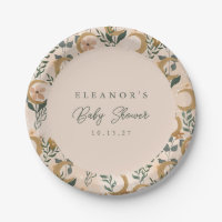 Boho Blush Green Botanical Moon Custom Baby Dusche