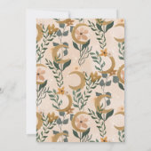 Boho Blush Green Botanical Moon Niedlich Baby Dusc Einladung (Rückseite)