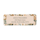 Boho Blush Green Botanical Moon Rücksendeadresse (Vorne)