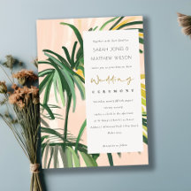 Boho Blush Green Palm Beach Hochzeit