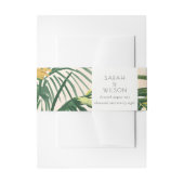 Boho Blush Green Palm Beach Hochzeit Einladungsbanderole (Vorderseite Beispiel)